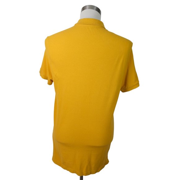Express Polo Men's Medium Mustard Yellow 100% Cotton - Picture 8 of 9